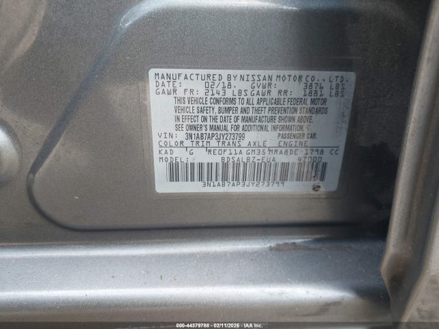 2018 NISSAN SENTRA 3N1AB7AP3JY273799 Photo 8