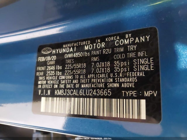 Hyundai Tucson Ultimate 2020 KM8J3CAL6LU243665 Image 9