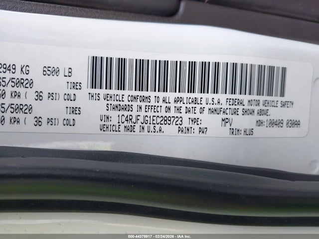Jeep Grand Cherokee Summit 2014 1C4RJFJG1EC289723 Image 9