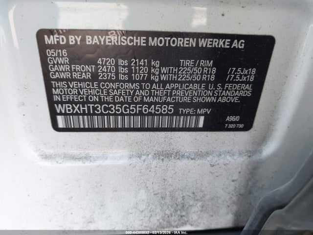 WBXHT3C35G5F64585 BMW X1 Xdrive28i