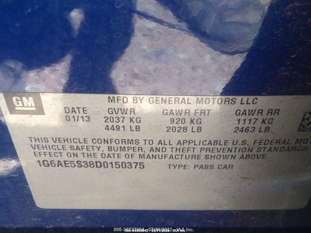 2013 CADILLAC ATS 1G6AE5S38D0150375 Photo 8