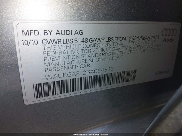 2011 AUDI S4 WAUKGAFL2BA064613 Photo 8