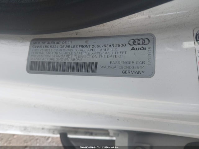 2012 AUDI A7 WAUSGAFC8CN005544 Photo 8