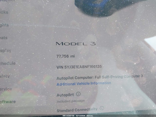Tesla Model 3 Rear-wheel Drive 2022 5YJ3E1EA8NF166135 Image 14