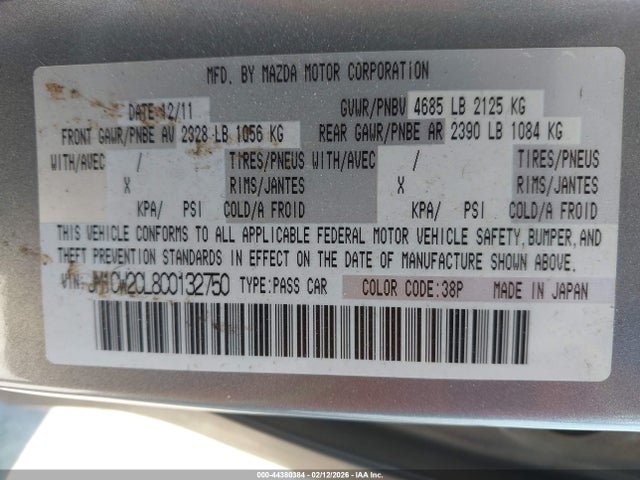 2012 MAZDA MAZDA5 JM1CW2CL8C0132750 Photo 8