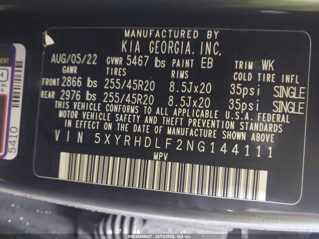 KIA Sorento X-line Ex 2022 5XYRHDLF2NG144111 Image 9