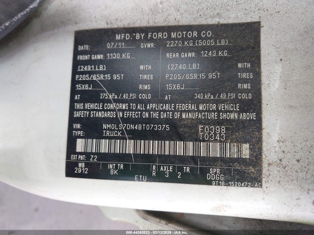 2011 FORD TRANSIT CONNECT NM0LS7DN4BT073375 Photo 8