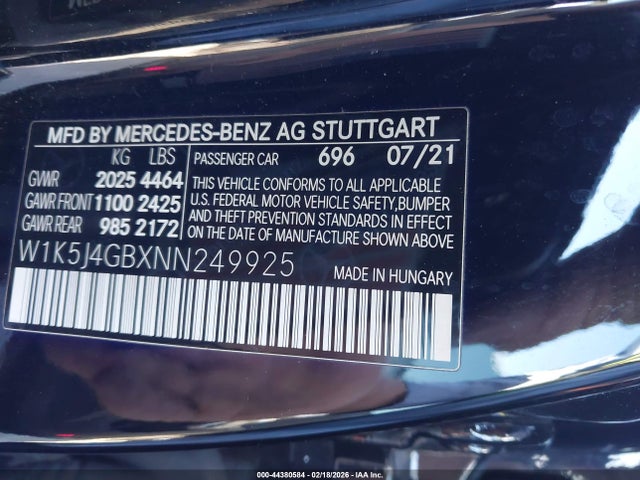 2022 MERCEDES-BENZ CLA 250 COUPE W1K5J4GBXNN249925 Photo 8