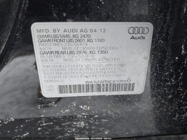 2012 AUDI Q5 WA1LFAFP4CA109947 Photo 8