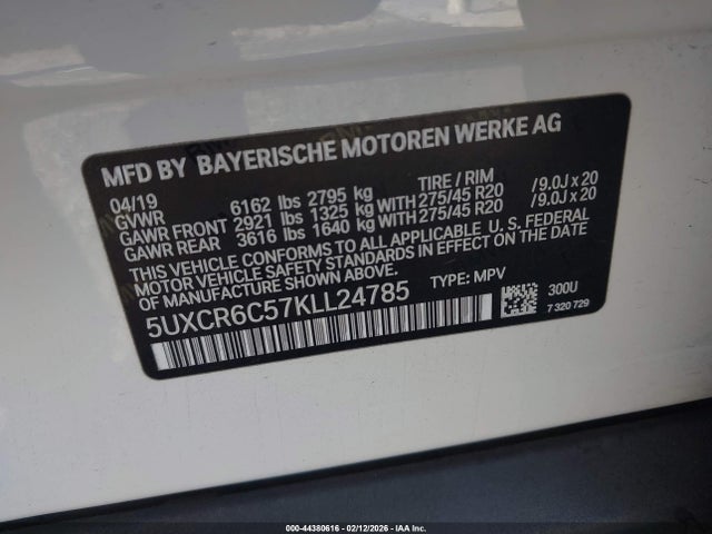 5UXCR6C57KLL24785 BMW X5 Xdrive40i