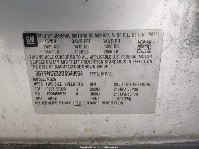 2013 CADILLAC SRX 3GYFNCE32DS649954 Photo 8