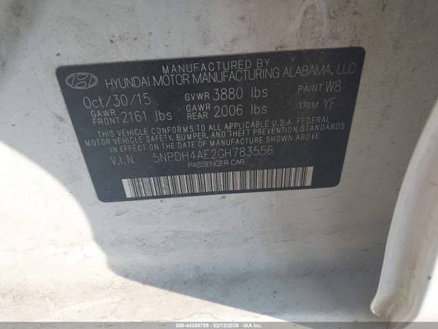 2016 HYUNDAI ELANTRA 5NPDH4AE2GH783556 Photo 8