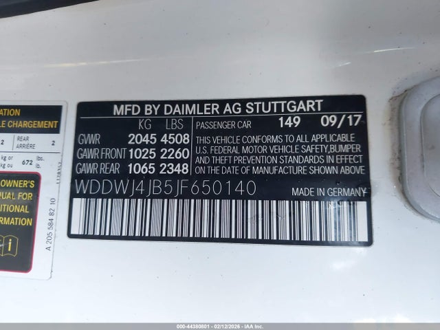 Продаж на аукціоні авто 2018 Mercedes-benz C 300, vin: WDDWJ4JB5JF650140, номер лоту: 44380801
