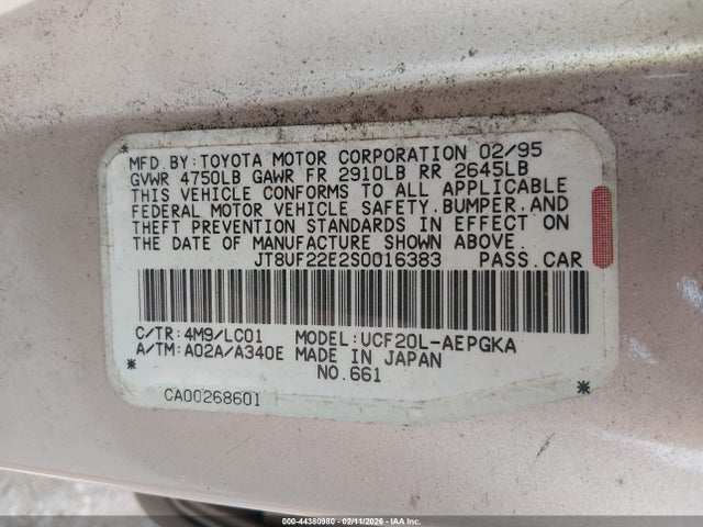 1995 LEXUS LS JT8UF22E2S0016383 Photo 8