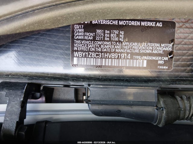 WBY1Z8C31HV891914 BMW I3 94 Ah W/range Extender