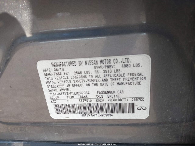 2020 INFINITI Q50 JN1EV7AP1LM202034 Photo 8