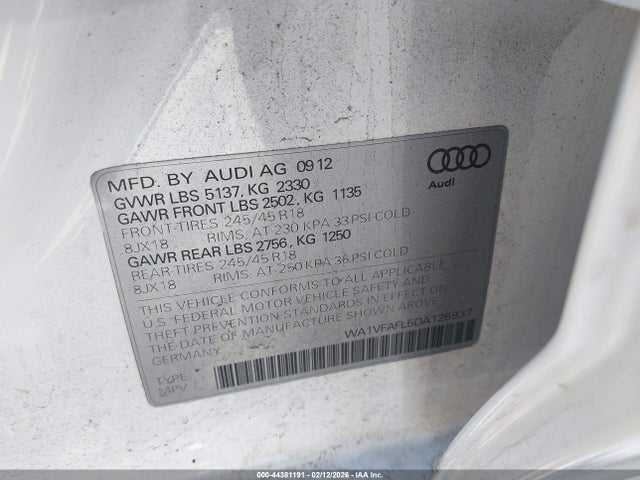 2013 AUDI ALLROAD WA1VFAFL5DA125937 Photo 8