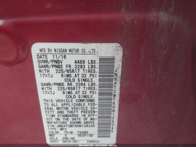 Nissan ROGUE S 2017 JN8AT2MT6HW134245 Image 9