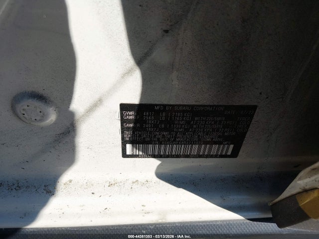 44381353 :رقم المزاد ، 4S4GUHF68R3711370 vin ، 2024 Subaru Crosstrek Sport مزاد بيع