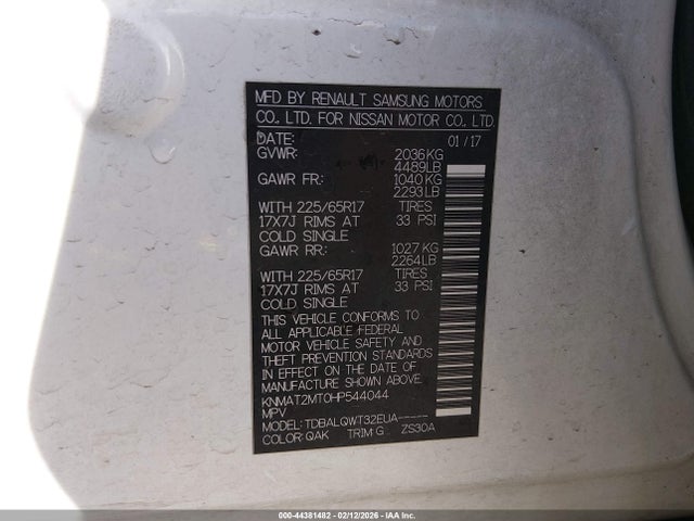 Nissan ROGUE SV 2017 KNMAT2MT0HP544044 Image 9