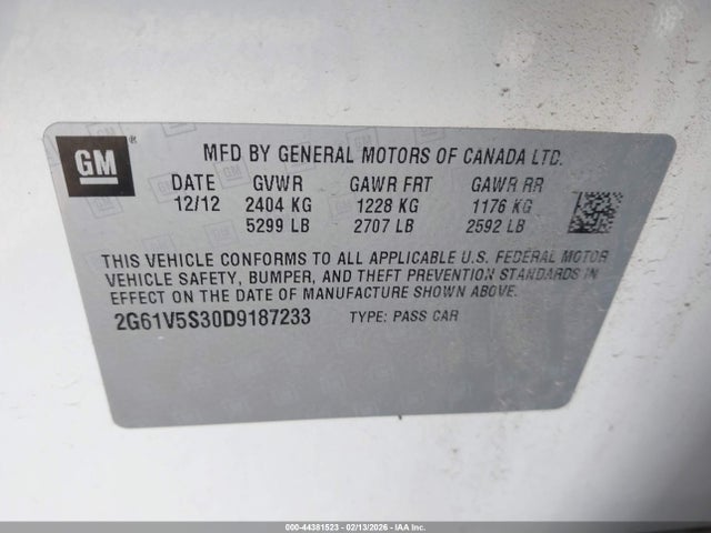 2013 CADILLAC XTS 2G61V5S30D9187233 Photo 8