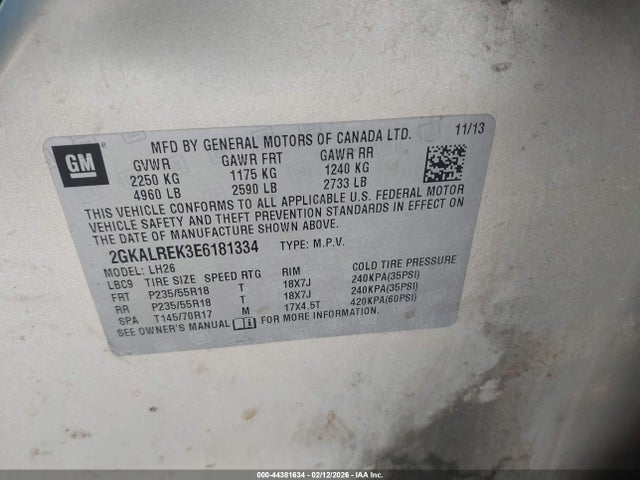 2GKALREK3E6181334 GMC Terrain Sle-2