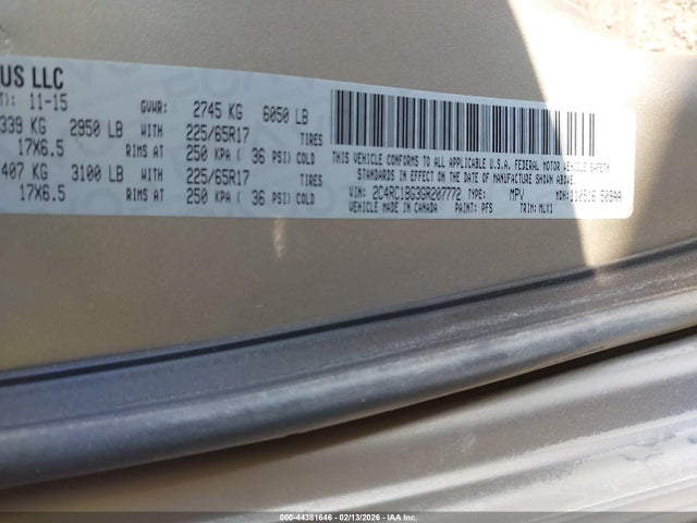 2C4RC1BG3GR207772 Chrysler Town &amp; Country Touring