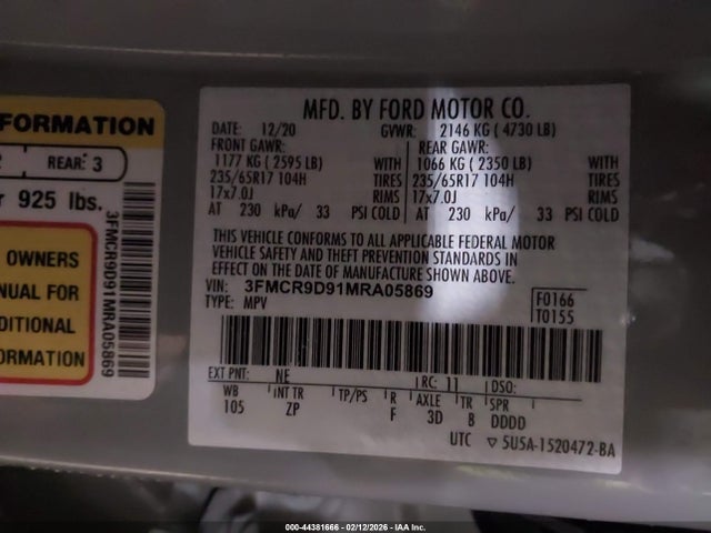 2021 FORD BRONCO SPORT 3FMCR9D91MRA05869 Photo 8