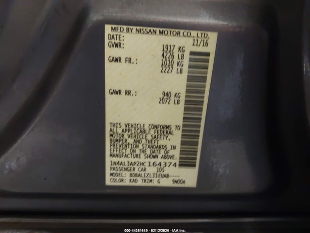 Nissan Altima 2.5 Sv 2017 1N4AL3AP2HC164374 Image 9