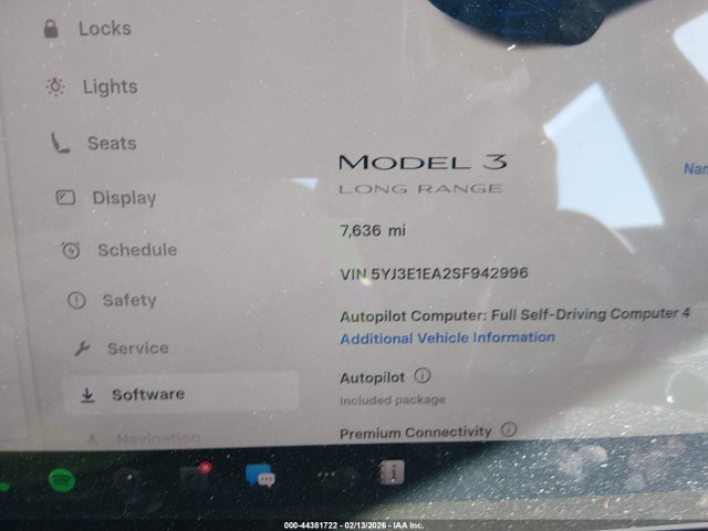 Продаж на аукціоні авто 2025 Tesla Model 3 Long Range Rear-wheel Drive/standard Rear-wheel Drive, vin: 5YJ3E1EA2SF942996, номер лоту: 44381722