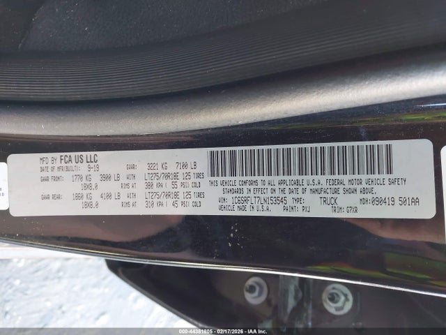 2020 RAM 1500 1C6SRFLT7LN153545 Photo 8