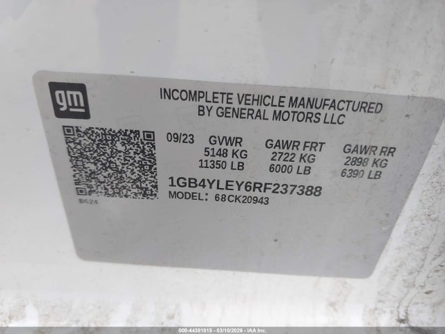 Aukcja sprzedaży 2024 Chevrolet Silverado 2500hd 4wd  Long Bed Work Truck, vin: 1GB4YLEY6RF237388, numer aukcji: 44381815