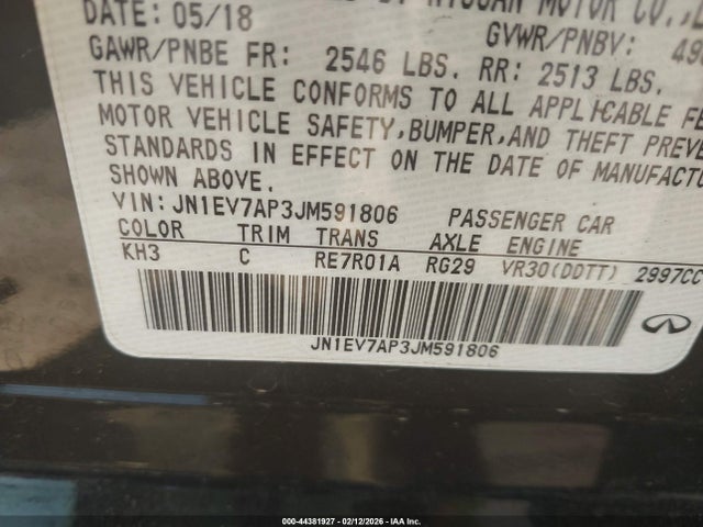 2018 INFINITI Q50 JN1EV7AP3JM591806 Photo 8