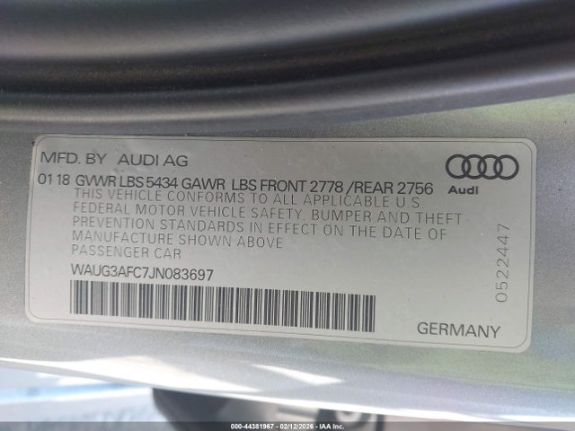 2018 AUDI A6 WAUG3AFC7JN083697 Photo 8