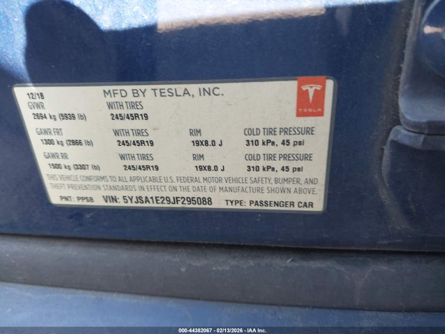 2018 TESLA MODEL S 5YJSA1E29JF295088 Photo 8