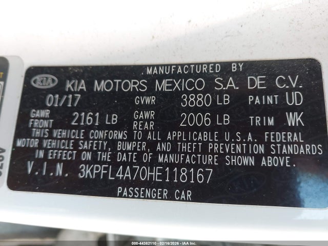 KIA FORTE S 2017 3KPFL4A70HE118167 Image 9