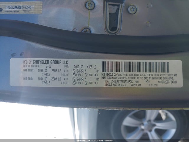 1C4NJPFA0ED633576 Jeep Patriot Latitude