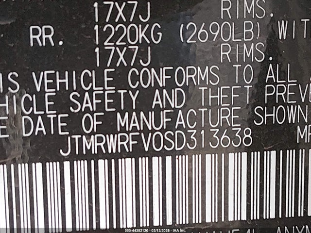 JTMRWRFVOSD313638 Toyota Rav4 Hybrid Xle