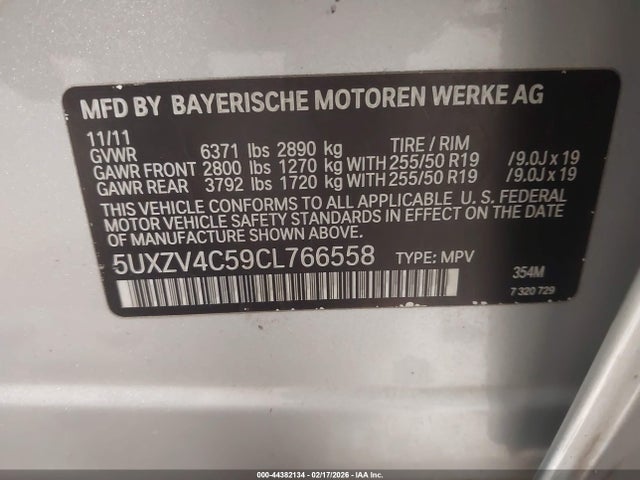Aukcja sprzedaży 2012 Bmw X5 Xdrive35i/xdrive35i Premium/xdrive35i Sport Activity, vin: 5UXZV4C59CL766558, numer aukcji: 44382134