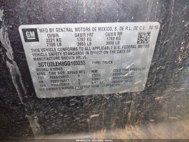 3GTU2LEH8GG103233 GMC SIERRA 1500