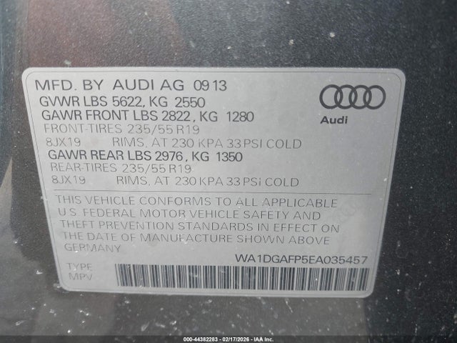 2014 AUDI Q5 WA1DGAFP5EA035457 Photo 8