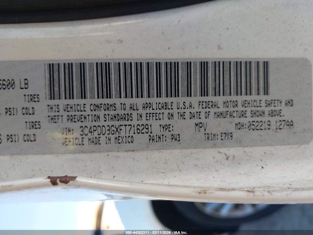 Dodge Journey Sxt 2015 3C4PDDBGXFT716291 Image 9