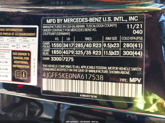 2022 MERCEDES-BENZ GLS 450 4JGFF5KE0NA617538 Photo 8