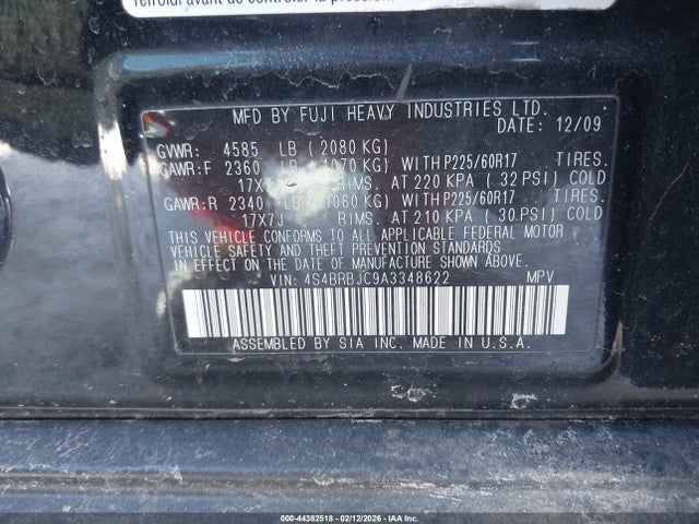 2010 SUBARU OUTBACK 4S4BRBJC9A3348622 Photo 8