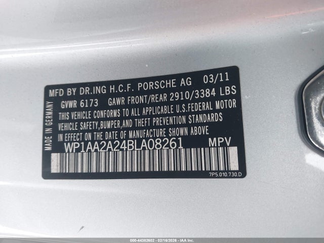 2011 PORSCHE CAYENNE WP1AA2A24BLA08261 Photo 8