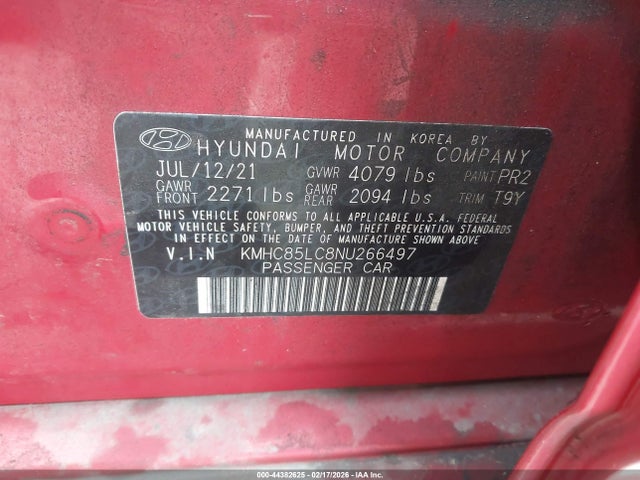 2022 HYUNDAI IONIQ HYBRID KMHC85LC8NU266497 Photo 8