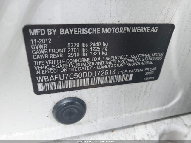 2013 BMW 535I WBAFU7C50DDU72614 Photo 8