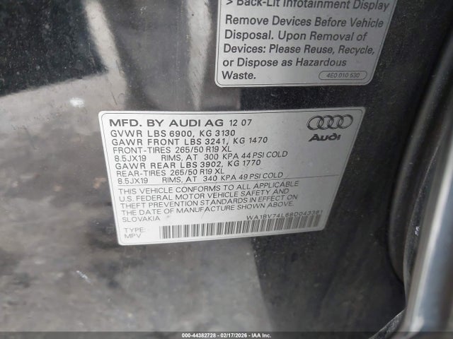 2008 AUDI Q7 WA1BV74L68D043361 Photo 8