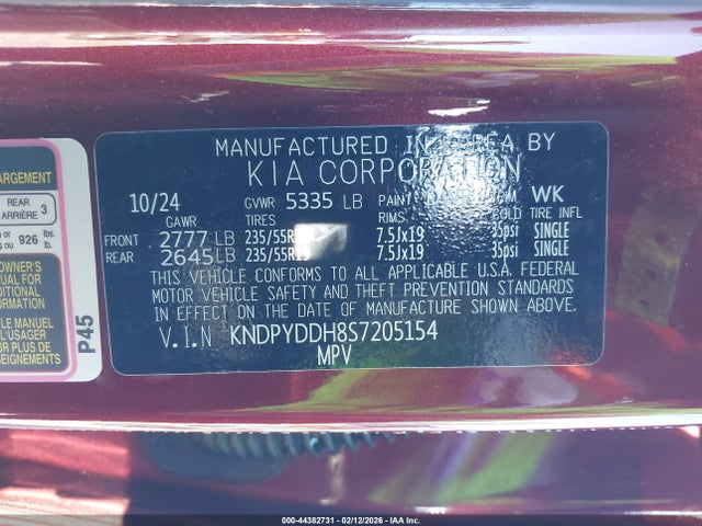 KNDPYDDH8S7205154 KIA Sportage Plug-in Hybrid X-line