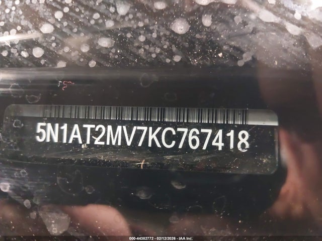 44382772 :رقم المزاد ، 5N1AT2MV7KC767418 vin ، 2019 Nissan Rogue S مزاد بيع